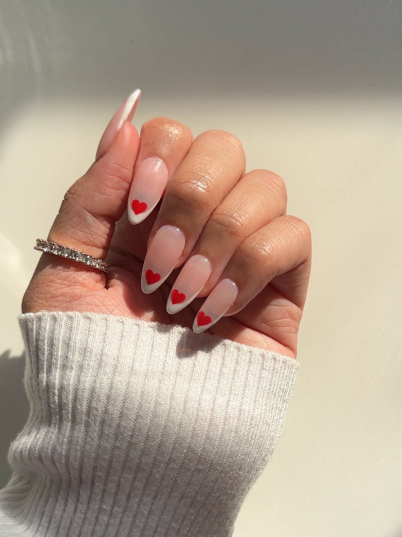 Heart French Tip Press on Nail's ❤️