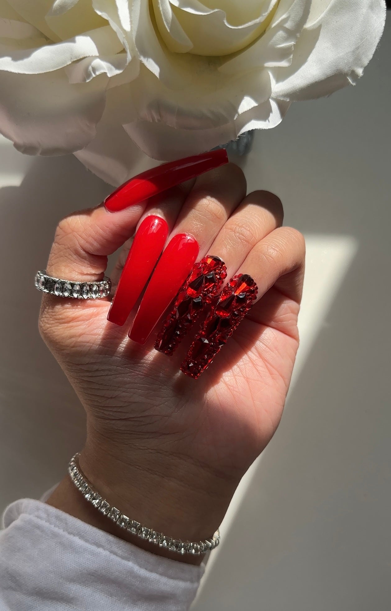 Red Luxury press on nails