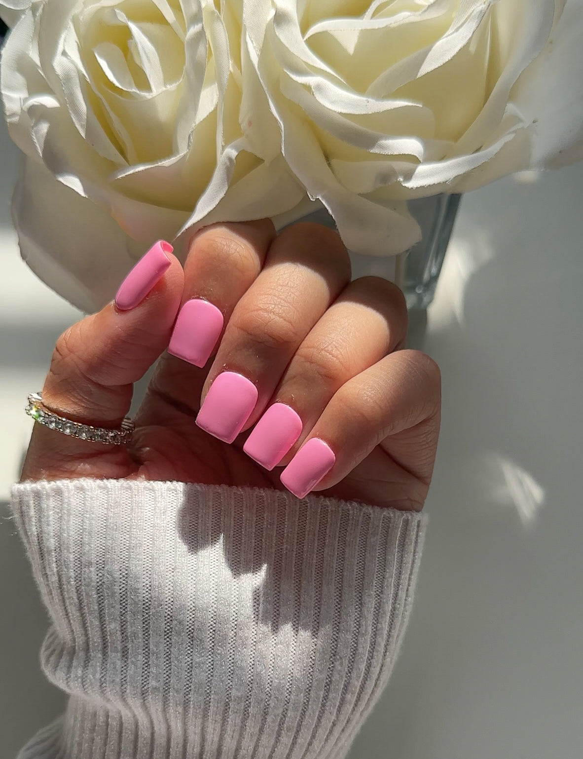 Pink Press on Nails