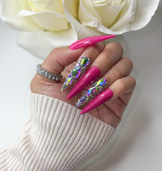 Magenta Luxury press on nails