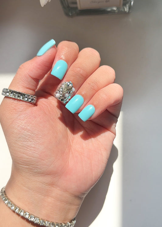 Tiffany Blue Luxury Press on Nails