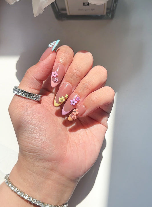 Floral Pastel  Press on nails