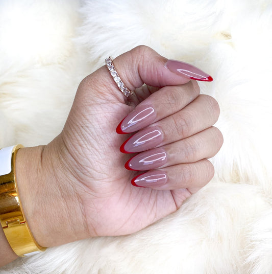 Cherry French press on nails